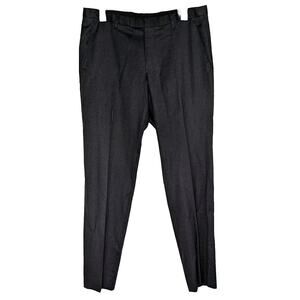 Hugo Boss Trousers Mens Size 38R (34x30) Black Virgin Wool Dress Pants